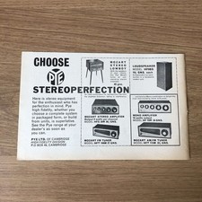 GRAM218 MAGAZINE ADVERT 5X8 PYE MOZART STEREO AMPLIFIER picture
