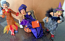 vintage Possible Dreams Clothtique Halloween Witches Lot of 3 Figurines w Tags picture