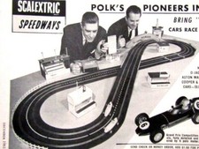 1961 Polk's Pioneer Scalextric Speedways 3/4 page Original Print Ad 8.5 x 11