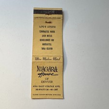 Niagara House of Denver CO Vintage Matchbook Cover 5MB125-3 picture