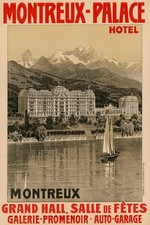 Montreux Palace Hotel Poster 🏨✨ - Premium 💎 Art Print - 200GSM paper - 16x24” picture