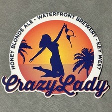 Waterfront Brewing Company Crazy Lady Sticker Craft Beer Brewery Key West FL 3” picture
