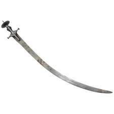 Antique Sword 34” Hand Forged Steel Blade Old Original Handle Vintage L949 picture