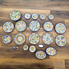 Vintage Large Talavera Collection Hand Painted Pottery Puebla Mexico picture