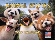 Animal Selfie Calendar 2027 Wall Monthly Funny Portraits Wildlife 12 Month picture
