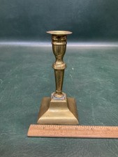 Antique Circa 1810 English Brass Push Up Candlestick Candle Holder 5-3/4