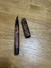 Vintage Waltham Fountain Pen Du-O-Way Purple Marble Design 14kt Gold Plate picture