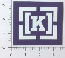 Krew KR3W K Brackets Logo Purple White Skateboard Helmet Sticker Decal picture