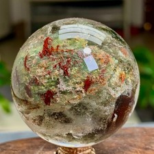 117G Natural Green Ghost Crystal Quartz Ball Crystal Sphere Mineral Specimen picture