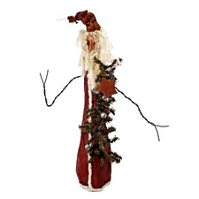 Artist Folk Art handmade paper mache Santa Sculpture rustic primitive 16