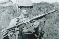 Vietnam War Photo -- US Soldier With Rifle... picture