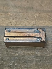PB11- Antique  CONVENIENT TOOLS Claw hammer Wood Printing Block Advertising picture