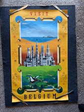 Original Vintage Visit Belgium Travel Poster by F. Craes Belgian Tourist Office picture