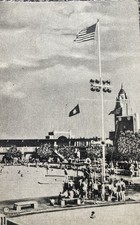 c1935 Jones Beach NY Pool At West Bath House Postcard Long Island Albertype picture