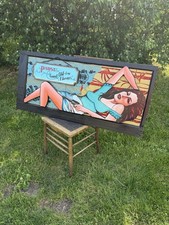Vintage Pabst “Good Old‑Time Flavor” Hand‑Painted 3D Wood Sign – Retro Bar Decor picture