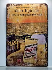 VINTAGE REPRODUCTION TIN SIGN - WALL ART -DECOR -MAN CAVE - MILLER BEER SIGN. picture