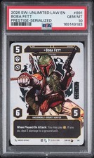 Star Wars Unlimited Lawless Time Boba Fett Prestige Serialized /250 PSA 10 picture