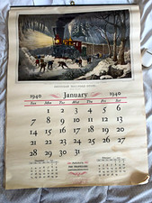 Vintage Rare The Travelers 1940 & 1942 Advertising Calendars WWII Era picture