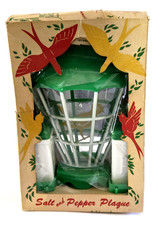 Vintage MCM 1950s Superlon Plastic Bird Cage Salt & Pepper Shaker Set New in Box picture