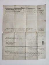 1857 antique MORTGAGE DEED holmes co oh Joseph & Isabel MCDOWELL picture