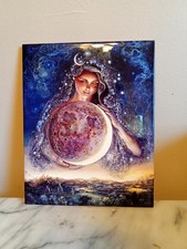 Goddess holding the Moon above the Earth,  tile plaque by Josephine Wall picture