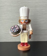 VTG Steinbach Chubby Confectioner Nutcracker, Wooden German Figurine w/ Cake 13