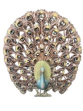 Rare 1960s MCM Burwood Peacock wall decor 30x34” AS SEEN picture