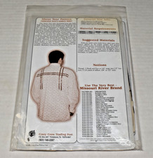 Vintage Mens Cherokee Ribbon Shirt Pattern 1996 Crazy Crow Trading Post picture