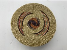 Antique Handwoven Makah Basket With Lid picture
