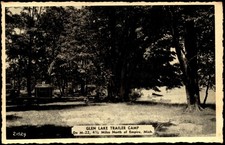 Postcard MI Empire Michigan Glen Lake Trailer Camp c1940s E23 picture