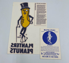 Vtg Planters Peanuts Mr. Peanut Advertsing T-Shirt Transfer Spooky Picture Card picture