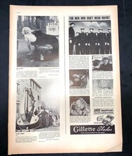 Life Magazine Ad GILLETTE BLADES 1938 Ad picture