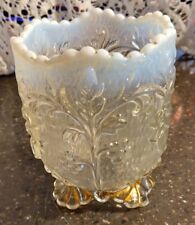 antique Beaumont Flora SPOONER Glass vase 1899 White Opalescent picture