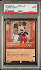 2023 Disney Lorcana Mickey Mouse FOIL #12 PSA 9 First Chapter RARE Mint picture