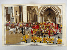 LORD MAYORS SHOW Commemorative Tea Towel GREENISLE All Pure Linen Ireland picture