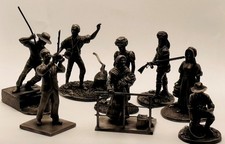 The Franklin Mint Fine Pewter Figurine Set 7 picture