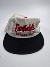 Vintage Canfield’s The Flavor of Chicago Snapback Hat Cap Made USA White Black picture