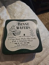 Benne Wafers Vintage Metal Tin Byrd Cookie Co. Savannah GA  picture