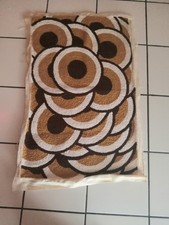 Vintage 70s MCM Hand Needle Punched Tufted Area Rug MCM Abstract Needs Finished picture