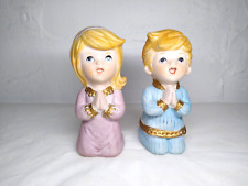 Homco 5211 Home Interiors Kneeling Praying Boy & Girl Figurine Set of 2 picture