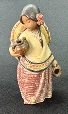 Vintage Lladro Pepita with Sombrero Gres Figurine 12140 Mexican Girl Retired picture