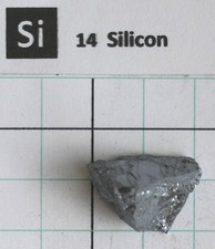 2 gram Silicon nugget 99.999% pure element 14 sample picture