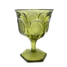 Fostoria Green Frosted 1887 Liberty Coin Stemmed Sherbet Dessert Glass 9oz. picture