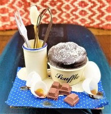 VTG Woo & Locke Baking Chocolate Souffle Eggs 3D Food Refrigerator Magnet RARE picture