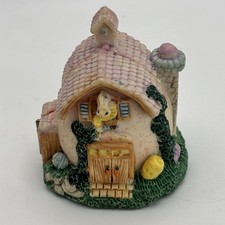 Vtg Storybook Mouse Cottage Figurine Resin Fairy Garden Nursery Miniature Decor picture