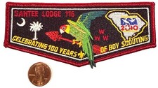MERGED BOY SCOUT BSA OA SANTEE LODGE 116 INDIAN WATERS SC 2010 100TH ANN FLAP picture
