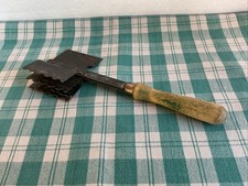 Antique Meat Tenderizer Chopper / Ice Mallet Wooden Handle vintage 1920's USA picture