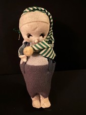 Vintage Napco Felt & Flocked Snow Baby Christmas Ornament Made in Japan picture