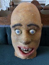 Vintage Rubber Severed Head Prop Halloween Carnival Oddity Magic Illusion Art picture