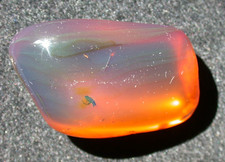 Beautiful Blue Pink Burmese Amber Fossil with Insects Dinosaur Age Large 16.8 g picture